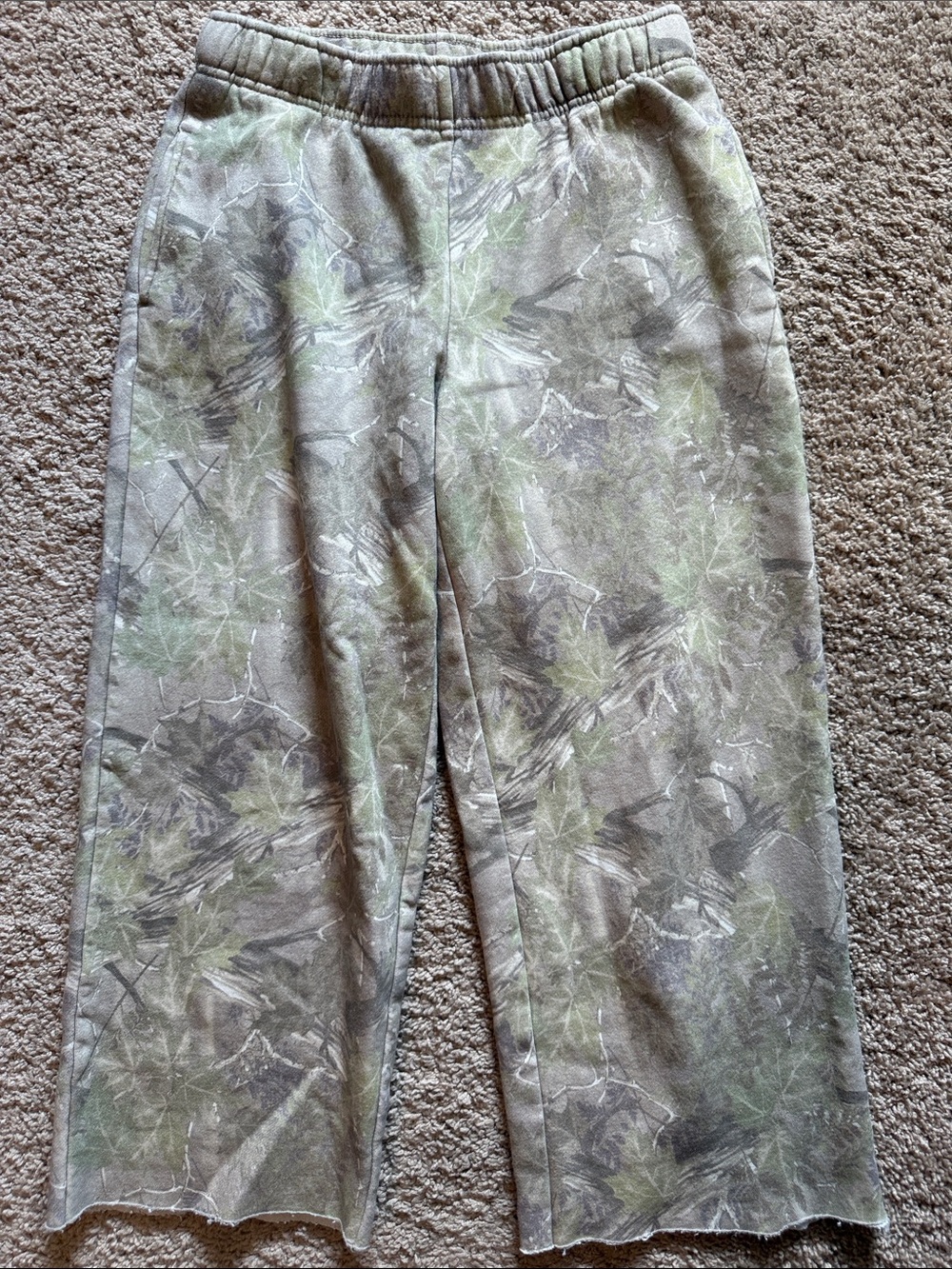 PacSun Green & Gray Camo Track Pants